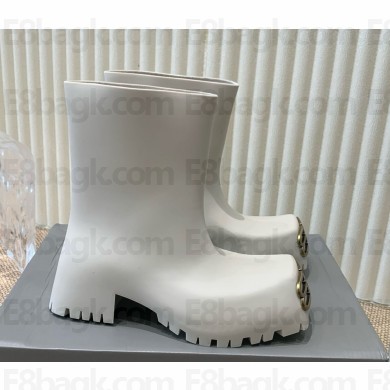 Balenciaga Trooper Rubber Boot white 2024