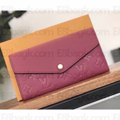 Louis Vuitton Sarah Monogram Empreinte Leather Wallet M61181 Purple