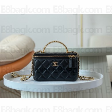 CHANEL lambskin Clutch with Chain AP3768 black 2024