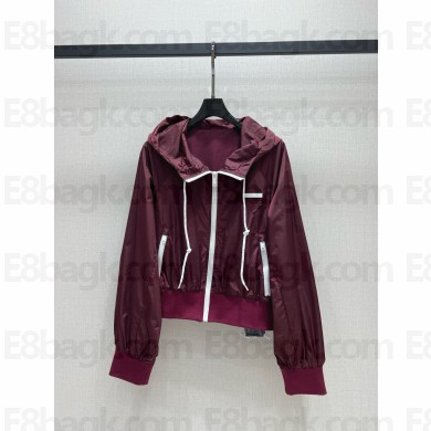 PRADA BURGUNDY RE-NYLON JACKET 2025