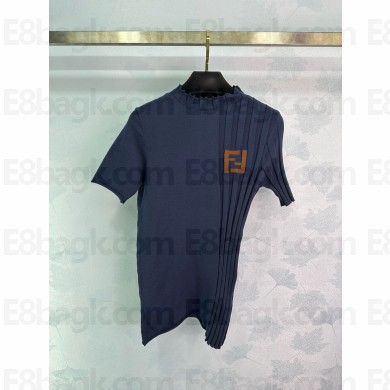 fendi navy Blue cotton jumper 2024