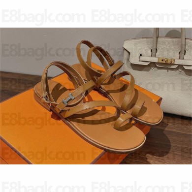 Hermes harmonie sandal in calfskin tan 2023