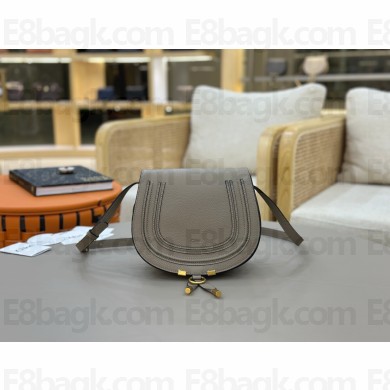Chloe Marcie small leather shoulder bag etoupe 2025