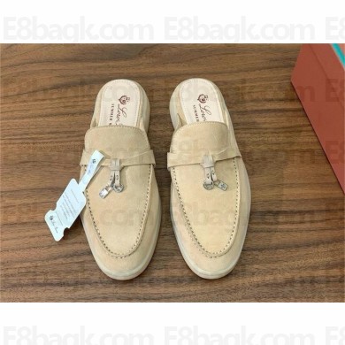 Loro Piana Babouche Charms Walk Loafers IN Suede Goatskin 28 2024