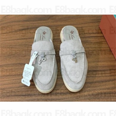 Loro Piana Babouche Charms Walk Loafers IN Suede Goatskin 30 2024