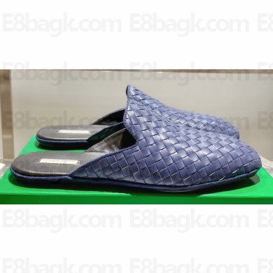 Bottega Veneta Intrecciato Fiandra Slippers Blue 2023