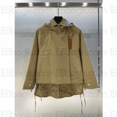 LOEWE Hooded parka in cotton Sweet Caramel 2023