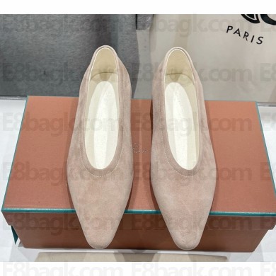 Loro Piana Rebecca Ballerinas in suede Calfskin 02-2024