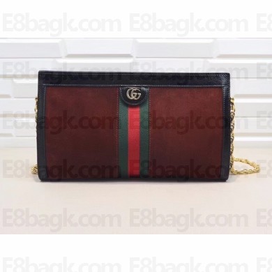 Gucci Ophidia Suede Medium Shoulder Bag 503876 Brown 2018