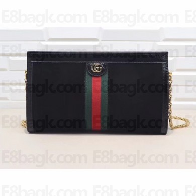 Gucci Ophidia Suede Medium Shoulder Bag 503876 Black 2018