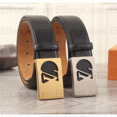 Louis Vuitton Calfskin Belt 4cm Width Silver/Gold Hardware 2018