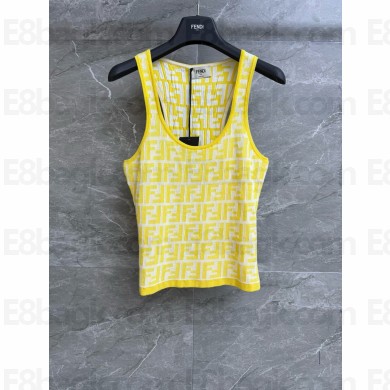fendi Golden yellow FF cotton top 2024