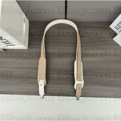 LOEWE pad strap in classic calfskin Paper Craft/Soft White 2024