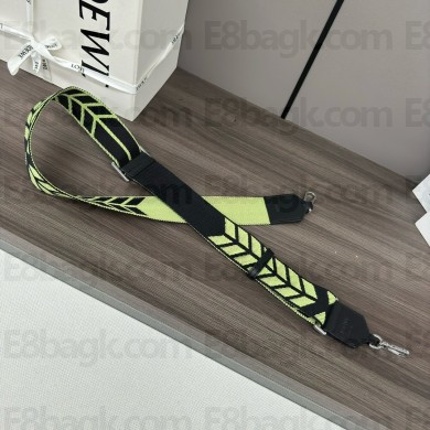 LOEWE webbing chevron strap Meadow Green/Black 2024