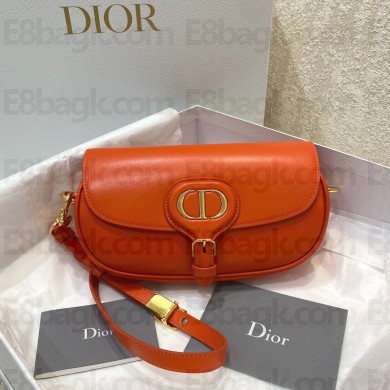 dior orange Box Calfskin Bobby East-West Bag 