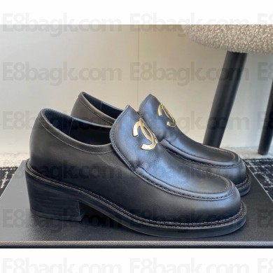 Chanel  calfskin loafers black 1213-2024