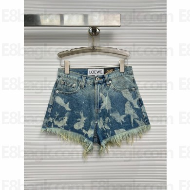 loewe fish shorts in denim 2023