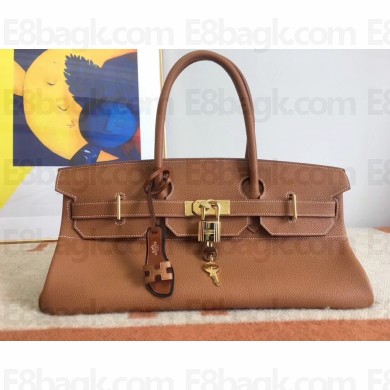 hermes shoulder birkin bag in original togo leather camel handmade
