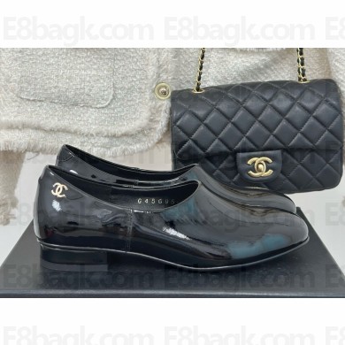 Chanel Moccasins Patent Calfskin G46194 black 1122-2024