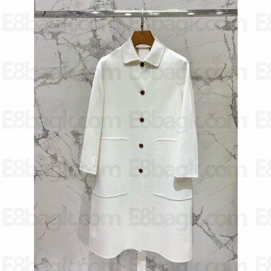 hermes cashmere long coat white 2023 