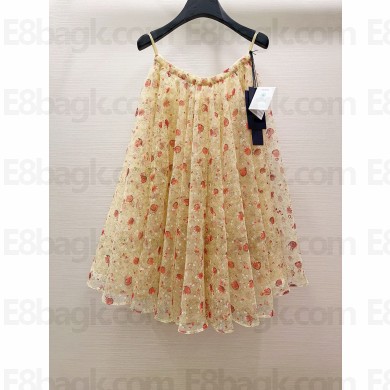 prada red Printed nylonette midi skirt P169K 2024 