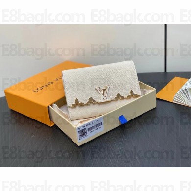 LOUIS VUITTON Capucines Compact Wallet WHITE 2024