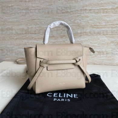 Celine mini belt pico Bag in grained calfskin khaki 2024
