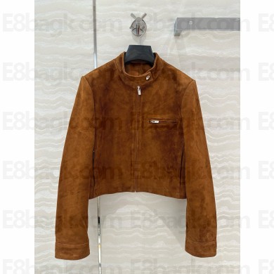 MIU MIU olive green Suede jacket 2025