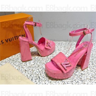 Louis Vuitton PLATFORM 12 cm heel 9.5 cm Shake Platform Sandal PINK 2023