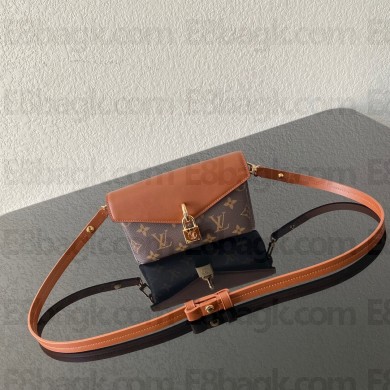 louis vuitton monogram canvas PADLOCK ON STRAP bag caramel m80763