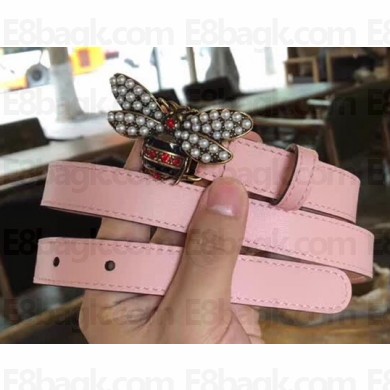 Gucci Queen Margaret Leather Belt 20mm 476452 Pink 2018