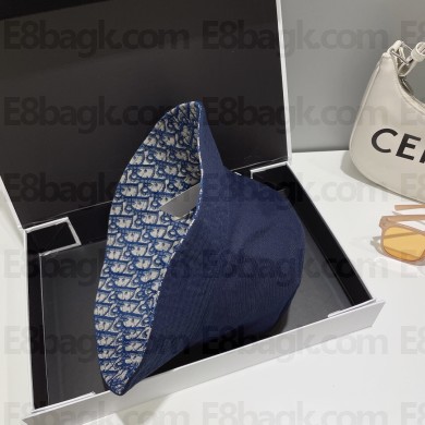 dior Reversible Teddy-D Small Brim Bucket Hat blue 2023