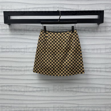 louis vuitton damier skirt yellow 2024 