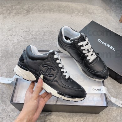 chanel black Calfskin sneakers G45333 2023