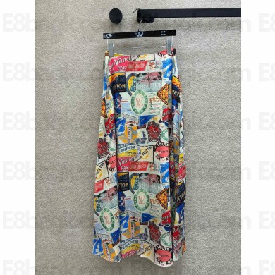 LOUIS VUITTON Elysee Palace Silk Skirt 1AFKYQ 2024