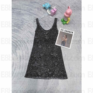 Chanel Sequin Star Dress Black 2024