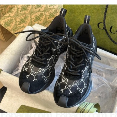Gucci black GG mesh Women's Run sneakers 758088 2023
