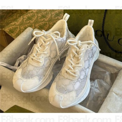 Gucci white GG mesh Women's Run sneakers 758088 2023