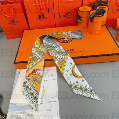 Hermes Twilly Silk Scarf 5x86cm 250220 08 2025