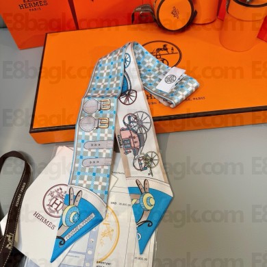 Hermes Twilly Silk Scarf 5x86cm 250220 03 2025