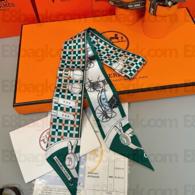 Hermes Twilly Silk Scarf 5x86cm 250220 04 2025