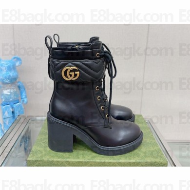 Gucci Women's boot with Double G 719849 BLACK 2023