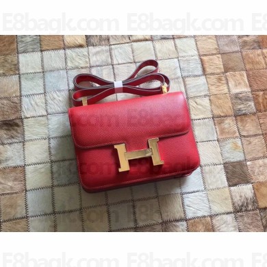 Hermes Constance 18/23 Bag in original Epsom Leather red