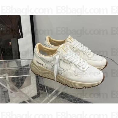 golden goose Running Sole in mesh and white nappa sneakers 2024