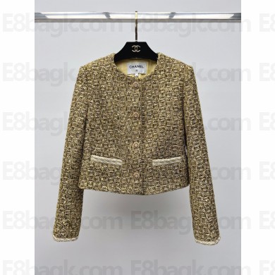 CHANEL GOLD TWEED JACKET 2023 FW