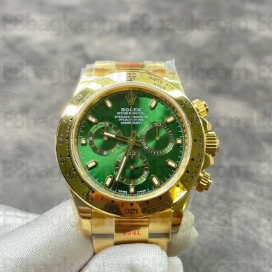 ROLEX DAYTONA WATCH 40MM green/gold