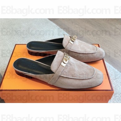 Hermes suede leather Buckle Oz  Mules Shoes 08 2024
