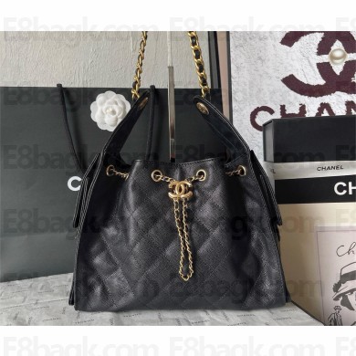 Chanel black 25 Small Handbag in Grained Calfskin & Gold-Tone Metal AS5293 2025