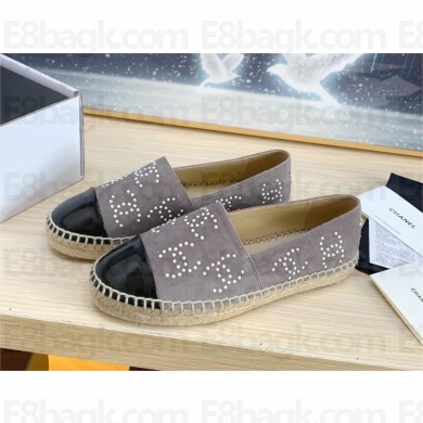 Chanel SUEDE&PATENT Espadrilles GRAY 2023