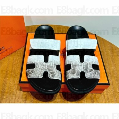Hermes Chypre sandals in Himalayan aligátor LEATHER 2024